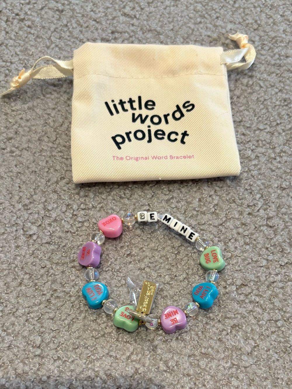 Little Words Project 'Be Mine' Heart Bracelet Sweethearts Cute Valentine Limited